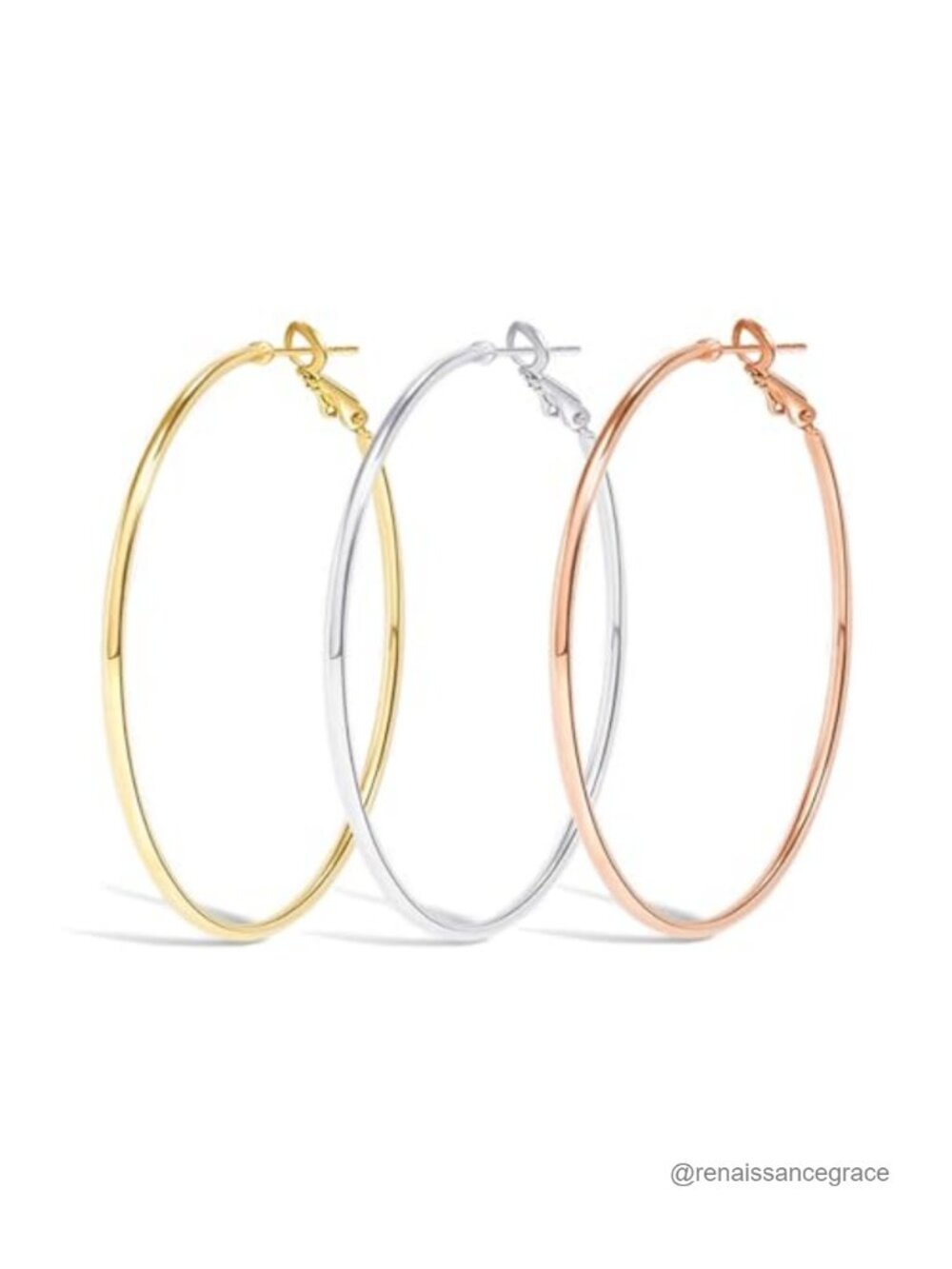 Gold Plated Hoop Earrings Set for Women Hypoallergenic 925 Sterling Silver Post